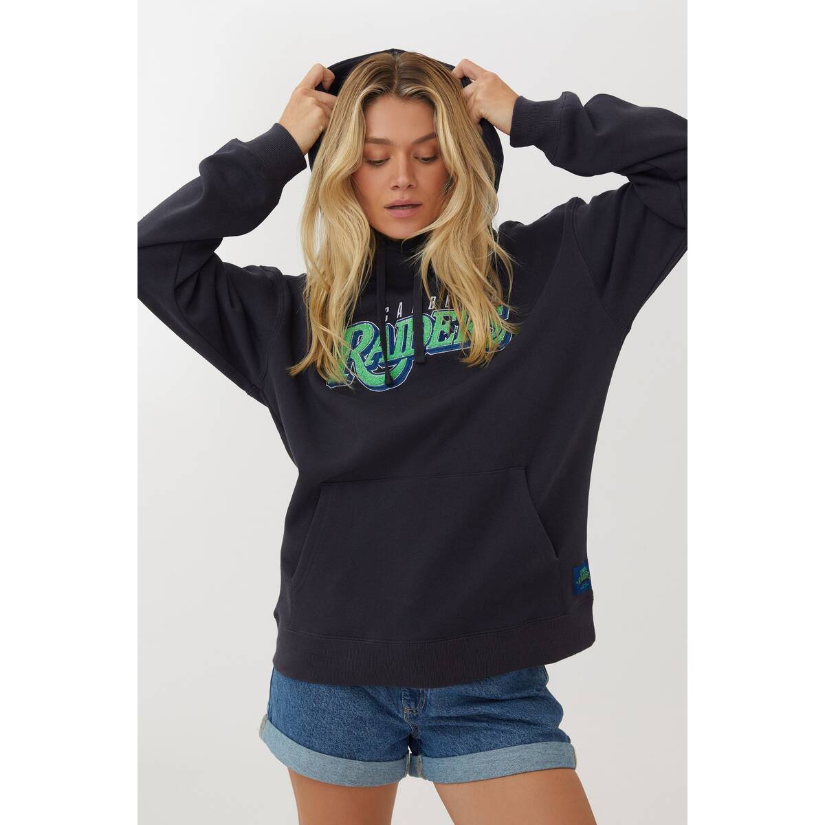 NRL Womens Oversized Boucle Embroidered Club Hoodie0
